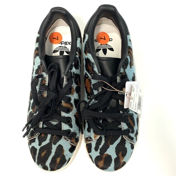 Adidas Originals Stan Smith H Leopard Skytint Black White GY8797 Mens Size 7 - Picture 2 of 8